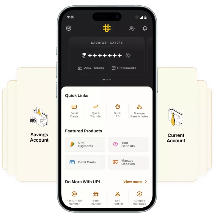 Image of phone with Unity Bank app